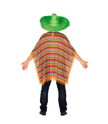 DISFRAZ PONCHO MEXICANO ADULTO