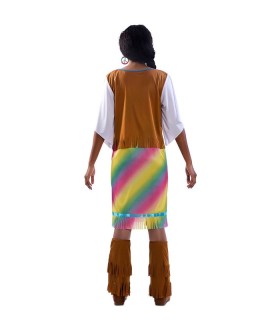 DISFRAZ HIPPIE ARCOIRIS ADULTO