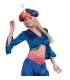 DISFRAZ TOP ARABE JASMINE AZUL