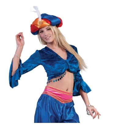 DISFRAZ TOP ARABE JASMINE AZUL