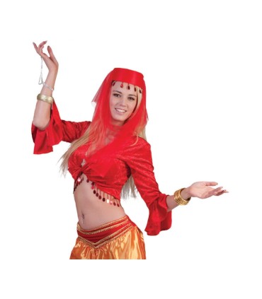 DISFRAZ TOP ARABE JASMINE ROJO