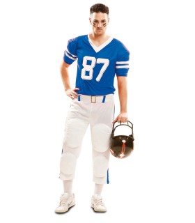 DISFRAZ JUGADOR RUGBY AZUL