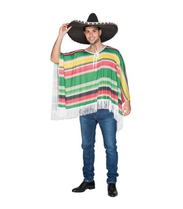DISFRAZ PONCHO MEJICANO AD