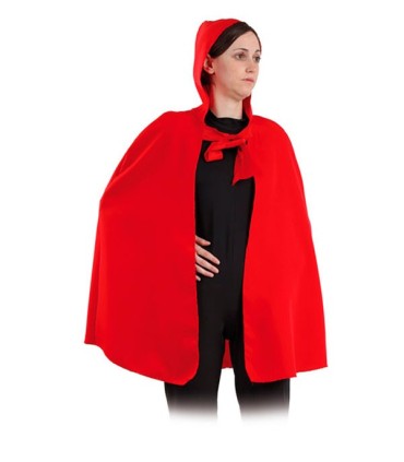 CAPA ROJA CON CAPUCHA - ADULTO