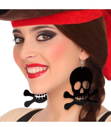 PENDIENTES PIRATA NEGRO