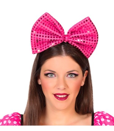 DIADEMA PAJARITA FUCSIA