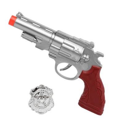 PISTOLA POLICIA PLATEADO