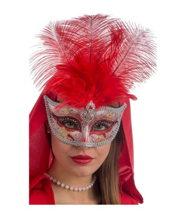 ANTIFAZ CON GLITTER, GEMAS Y PLUMAS
