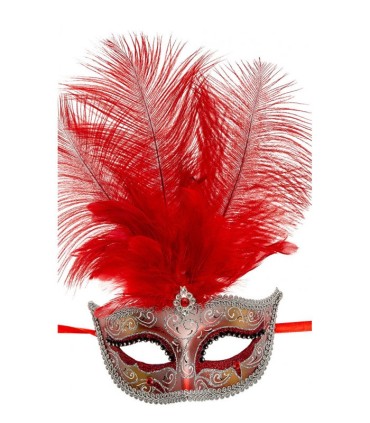 ANTIFAZ CON GLITTER, GEMAS Y PLUMAS