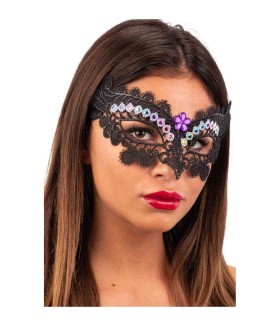 ANTIFAZ DE MACRAMÉ CON STRASS
