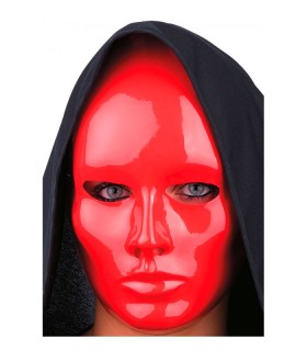 MASCARA ROJA MEDIANA DE PLASTICO