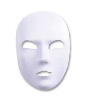 MASCARA ROSTRO BLANCO TELA