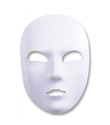 MASCARA ROSTRO BLANCO TELA