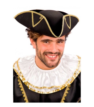 SOMBRERO TRICORNIO NEGRO