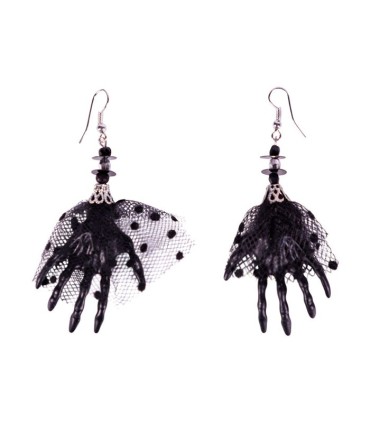 PENDIENTES MANO BRUJA NEGRO
