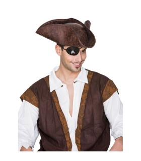 SOMBRERO PIRATA IMITAC CUERO