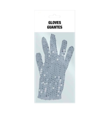 GUANTES LENTEJUELAS PLT 22CM