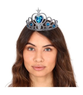 DIADEMA PRINCESA PIEDRAS AZULES