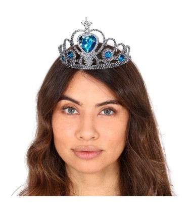 DIADEMA PRINCESA PIEDRAS AZULES