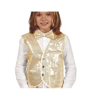 CHALECO LENTEJUELAS ORO INF