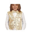 CHALECO LENTEJUELAS ORO INFANTIL