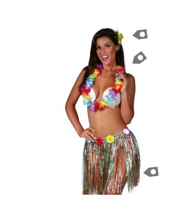 CONJUNTO HAWAIANO MULTICOLOR (3 PIEZAS)