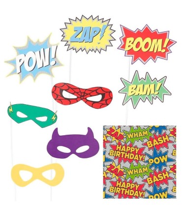 PHOTOCALL 9 PCS HEROE CON FONDO 75 X 75 CMS