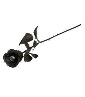 FLOR AZUL NEGRA OJO