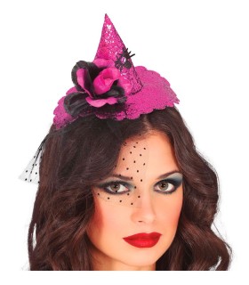 DIADEMA MINI HAT BRUJA LILA
