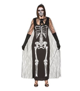 DISFRAZ VESTIDO ESQUELETO