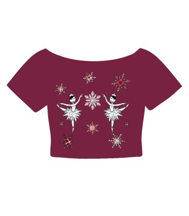 CAMISETA CANCON COPO BURDEOS