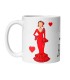 TAZA FLAMENCA VERONICA ROJO CORAZON