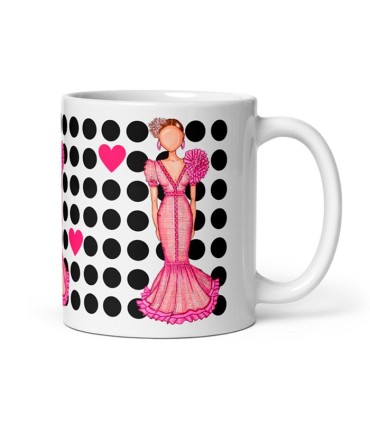 TAZA ISABEL LUNARES BLANCO