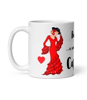 TAZA ROCIO VESTIDO ROJO