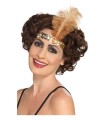 DIADEMA CON PLUMA ORO