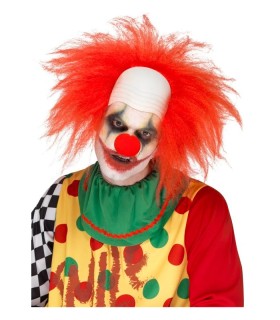 PELUCA DELUXE PAYASO ROJA