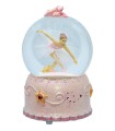 BOLA MUSICAL BAILARINA ROSA CON TUTU INTERIOR GIRATORIO