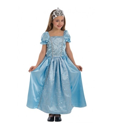 DISFRAZ PRINCESA AZUL CON ADORNOS