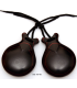 CASTAÑUELAS FIBRA NEGRA VETEADA ROJA
