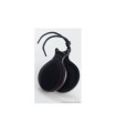CASTAÑUELAS FIBRA NEGRA VETEADA ROJA