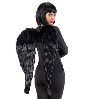 ALAS ANGEL NEGRAS 75 CM