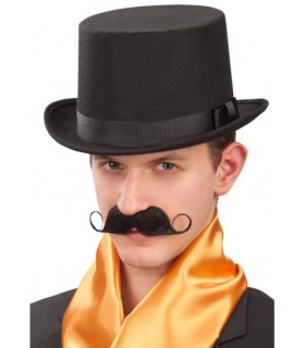 SOMBRERO DE COPA LUJO NEGRO