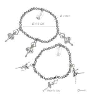 PULSERA METAL ELÁSTICO CON BAILARINA