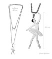 COLLAR CON COLGANTE DE BAILARINA DE ACERO
