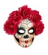 MASCARA DIA MUERTOS ROSAS