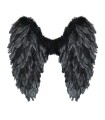 ALAS PLEGABLES DE PLUMAS NEGRAS