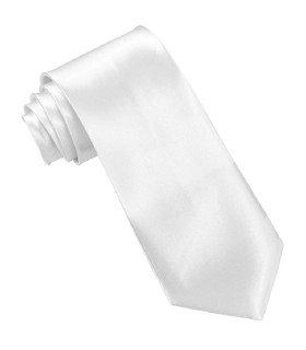 CORBATA BLANCA SATINADA