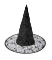 SOMBRERO BRUJA NEGRO MURCIELAGOS
