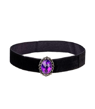 COLLAR TERCIOPELO PIEDRA