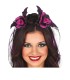 DIADEMA FLORES LILA Y NEGRO VELO